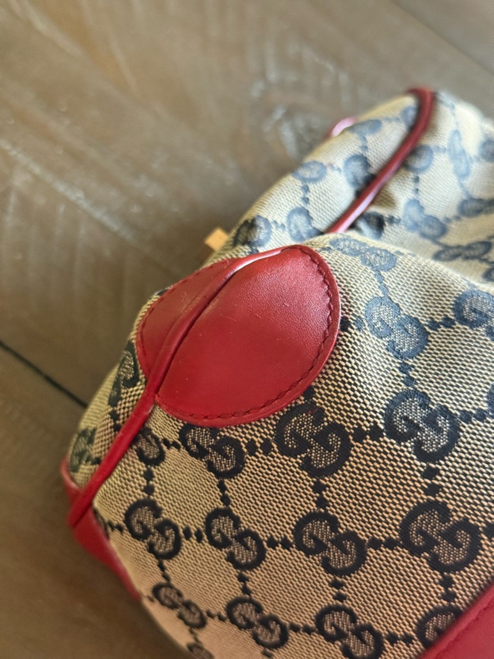 Authentic Gucci Boston Bag canvas & leather  EUC - Picture 8 of 13